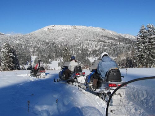 Snowmobiling